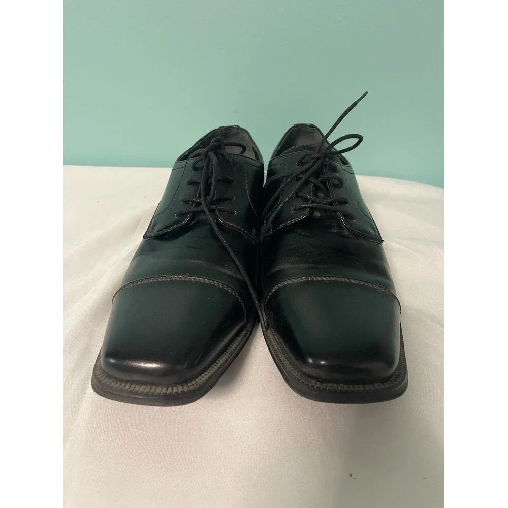 ALFANI MENS BLACK LACE UP DRESS SHOES SIZE 8‎ PRE-OWNEDEXCELLENT CONDITION